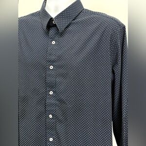 NICK GRAHAM EVERYWHERE Blue Casual Button Down Shirt with contrast cuff size 2XL